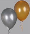 silver and gold balloons
